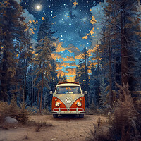 Buy canvas prints of Volkswagen Camper by Picture Wizard
