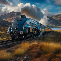Buy canvas prints of The Mallard Steam Train by Picture Wizard