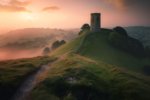 Glastonbury Tor Picture Board by Picture Wizard