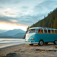 Buy canvas prints of VW Wild Camping by Picture Wizard