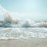 Buy canvas prints of Waves Crashing on the Beach by Picture Wizard