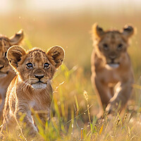 Buy canvas prints of Lion Cubs by Picture Wizard