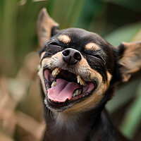 Buy canvas prints of Laughing Chihuahua by Picture Wizard