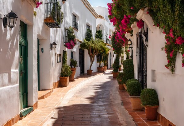 Marbella Streets Picture Board by Picture Wizard
