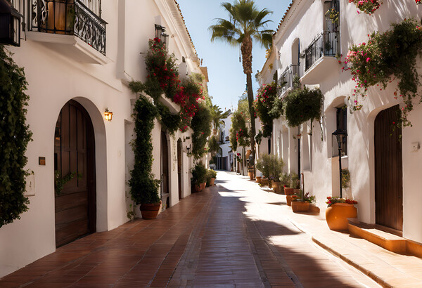 Marbella Streets Picture Board by Picture Wizard