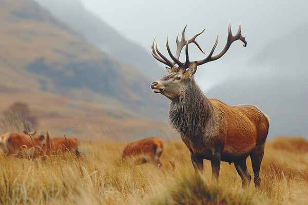 Red Deer Stag Picture Board by Picture Wizard
