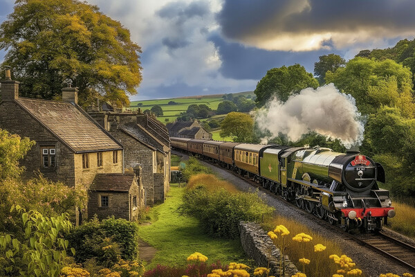 steam train yorkshire dales Picture Board by Picture Wizard