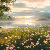 Buy canvas prints of Daisies on Ullswater by Picture Wizard