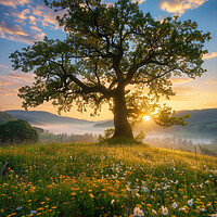 Buy canvas prints of Oak Tree by Picture Wizard