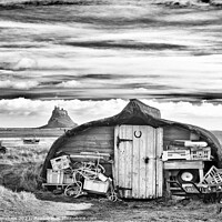 Buy canvas prints of Lindisfarne boat shed by Lee Kershaw