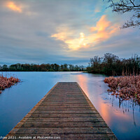 Buy canvas prints of Sunrise over Bolam lake in Northumberland by Lee Kershaw