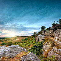 Buy canvas prints of Corby Crags summer sunset in Northumberland by Lee Kershaw