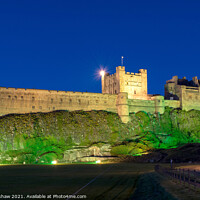 Buy canvas prints of Bamburgh castle night by Lee Kershaw