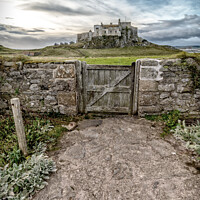Buy canvas prints of Gertrude's gate to Lindisfarne castle by Lee Kershaw