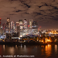 Buy canvas prints of Canary Wharf Skyline by A N Aerial Photography
