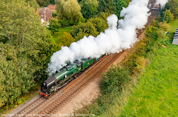 Sir Keith Park steam train Picture Board by A N Aerial Photography