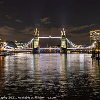 Buy canvas prints of Tower Bridge, with the Shard by A N Aerial Photography