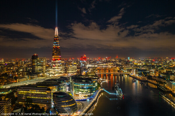 The Shard and City Hall Picture Board by A N Aerial Photography