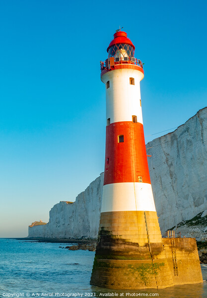 Beachy Head Lighthouse Picture Board by A N Aerial Photography