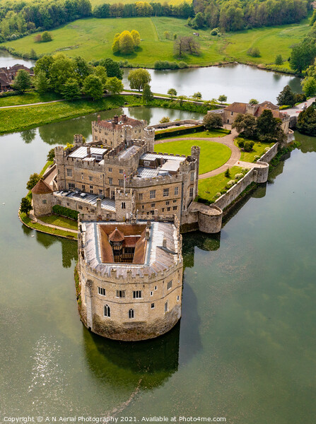 Leeds Castle, Kent Picture Board by A N Aerial Photography