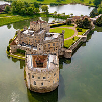 Buy canvas prints of Leeds Castle, Kent by A N Aerial Photography