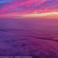 Buy canvas prints of Blanket of fog by A N Aerial Photography