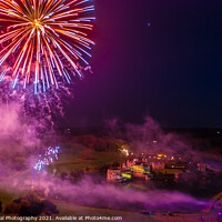 Buy canvas prints of Leeds Castle fireworks 2021 by A N Aerial Photography