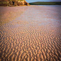 Buy canvas prints of Daymer Bay beach, sand ripples by Chris Rose
