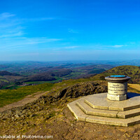 Buy canvas prints of The Malvern Hills, Worcestershire Beacon, toposcop by Chris Rose
