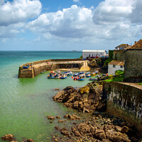 Buy canvas prints of Coverack harbour on the Lizard Peninsula, Cornwall by Chris Rose