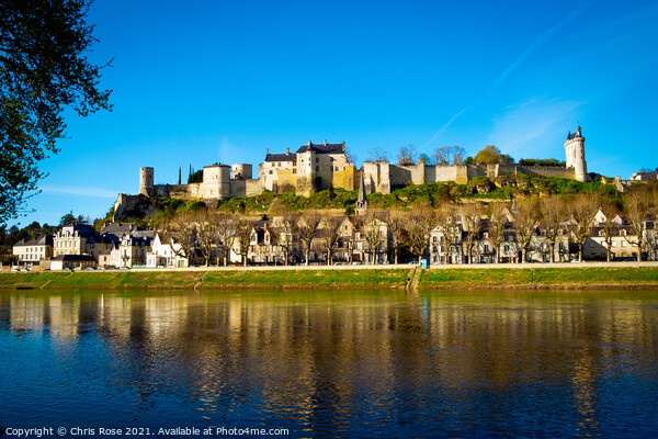 Chinon on the River Vienne Picture Board by Chris Rose
