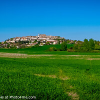Buy canvas prints of Monflanquin, a hilltop bastide town by Chris Rose
