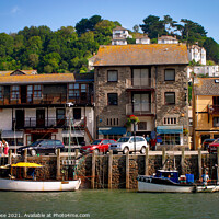 Buy canvas prints of Looe Harbour summer sunshine by Chris Rose