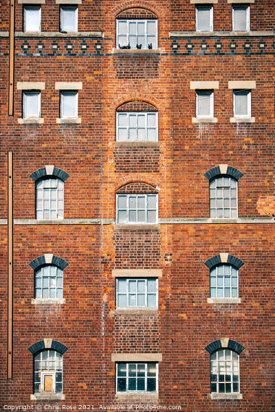 Brick wall and windows pattern Picture Board by Chris Rose