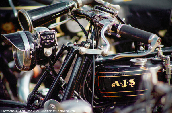 AJS motorcycle detail Picture Board by Chris Rose