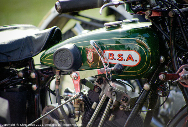 BSA  motorcycle detail Picture Board by Chris Rose