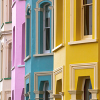 Buy canvas prints of Tenby, Colourful buildings by Chris Rose