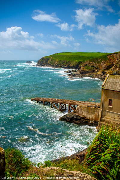 The old lifeboat station at Lizard Point Picture Board by Chris Rose