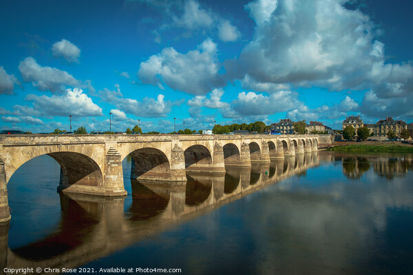 Saumur, the River Loire on a sunny autumn day Picture Board by Chris Rose