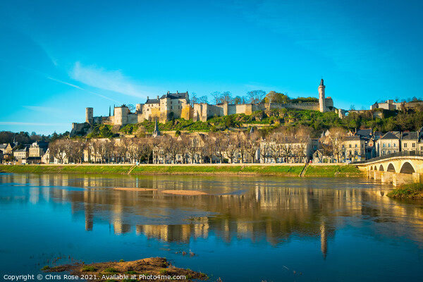 Chinon on the River Vienne Picture Board by Chris Rose