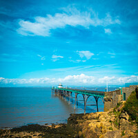 Buy canvas prints of Victorian pier at Clevedon by Chris Rose