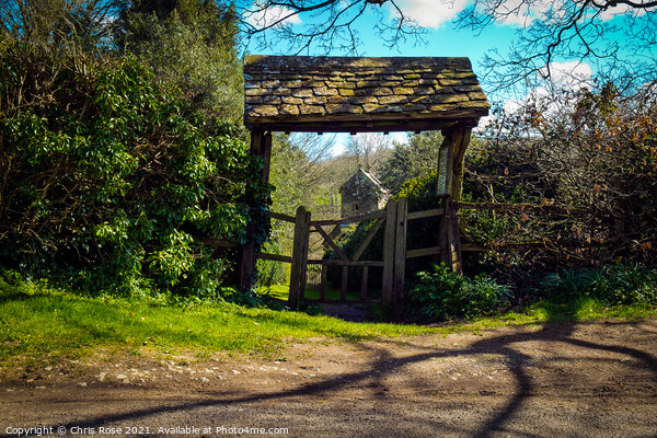 Duntisbourne Rouse,  Lychgate Picture Board by Chris Rose