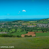 Buy canvas prints of Panoramic long distance views from the Cotswold Way long distanc by Chris Rose