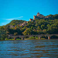 Buy canvas prints of Castenaud-la-Chapelle and the Dordogne River by Chris Rose