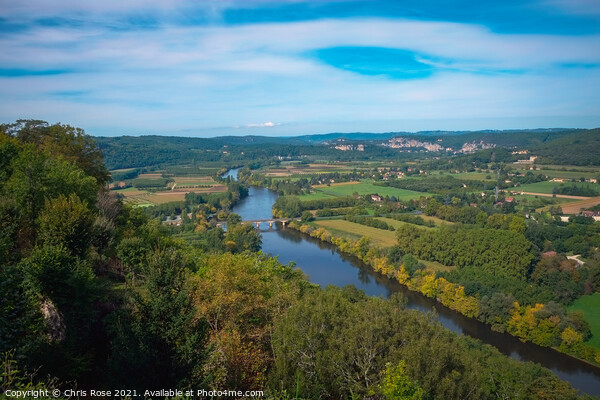 Dordogne River view from Domme Picture Board by Chris Rose