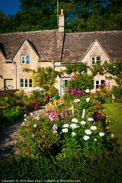 Bibury cottage garden Picture Board by Chris Rose