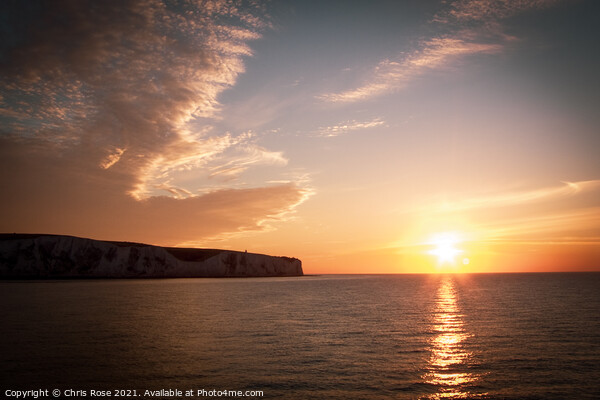 Dover, Channel ferry sunrise Picture Board by Chris Rose