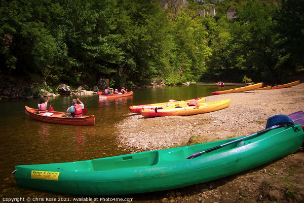 River Cele, Kayaks Picture Board by Chris Rose