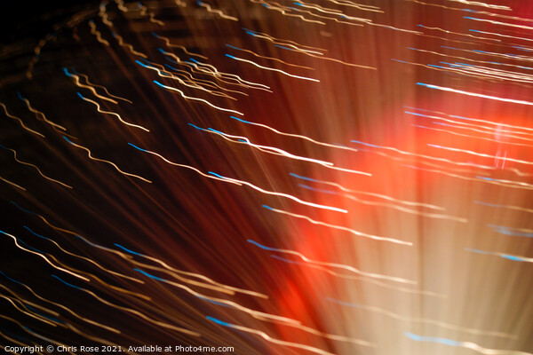 Coloured lights and motion blur abstract Picture Board by Chris Rose