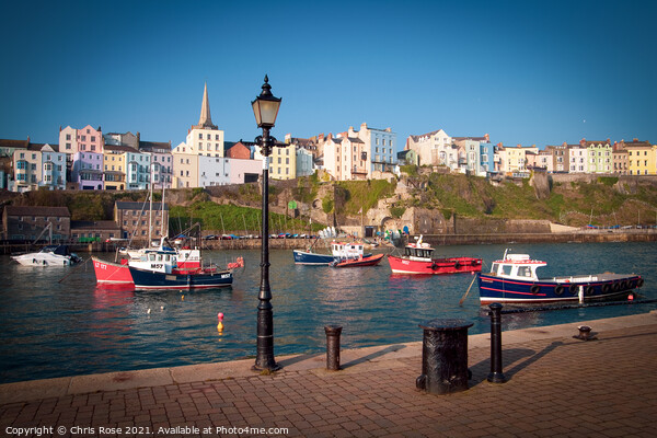 Tenby harbour Picture Board by Chris Rose